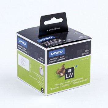  Dymo Thermo-Etiketten; 54 x 101 mm (H x B); schwarz; weiß; permanent; Papier, unlaminiert; 1 Rolle à 220 Etiketten; S0722430 