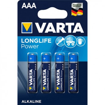  VARTA Batterie AAA / LR03 Longlife Power; 1,5 V; 1200 mAh; Höhe: 44,5, Ø 10,5 mm; AAA ( Mikro); 12,5 g; im 4er - Blister; Varta 4903 