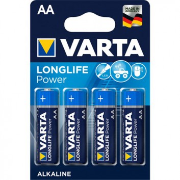  VARTA Batterie AA / LR06 Longlife Power; 1,5 V; 2600 mAh; Höhe: 50,5, Ø 14,5 mm; AA (Mignon); 99,0 g; im 4er - Blister; Varta 4906 