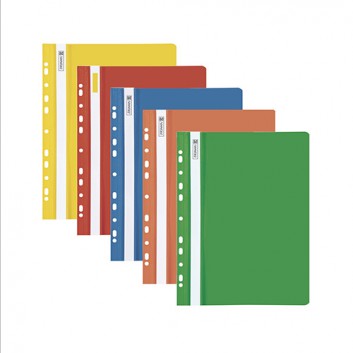  Brunnen Schnellhefter Office to go; verschiedene Farben; für DIN A4; Kunststoff; ca. 120 Blatt; transparenter Vorderdeckel; mit Lochung 