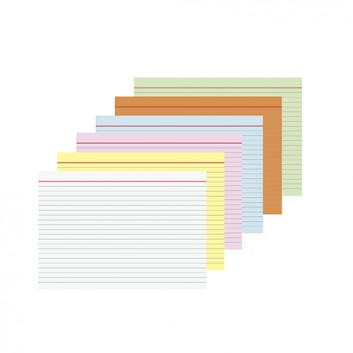  Karteikarten; liniert; DIN A5; verschiedene Farben; verschiedene Ausführungen 