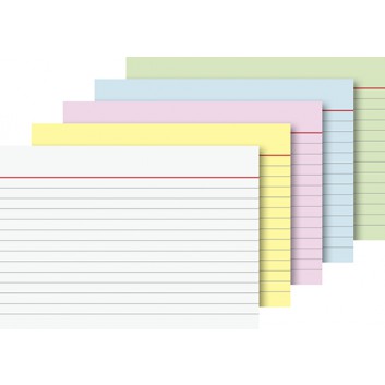  Karteikarten; liniert; DIN A6; verschiedene Farben; verschiedene Ausführungen 