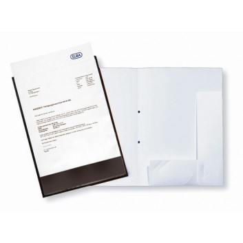  ELBA Angebotsmappe image+; weiß / schwarz; für DIN A4; Polypropylen; ca. 50 Blatt; zwei Innenklappen, Visitenkartenhalter 