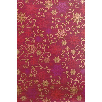  Weihnachts-Geschenkpapier, Großrolle; 50 cm / 70 cm x 250 m und 50 cm x 50 m; Ornamente; gold auf bordeaux; 6A6328 