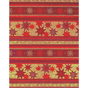  Weihnachts-Geschenkpapier, Großrolle; 50 cm x 250 m / 70 cm x 250 m; Weihnachts-Sterne, Weihnachts-Symbole; rot; 1A5353 