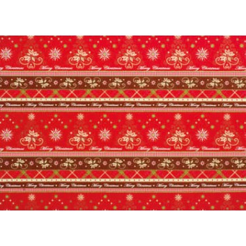  Weihnachts-Geschenkpapier, Großrolle; 50 cm x 250 m / 70 cm x 250 m; Weihnachts-Alpenzauber; rot; 2A5436; Geschenkpapier, gestrichen-glatt, 80g/qm 