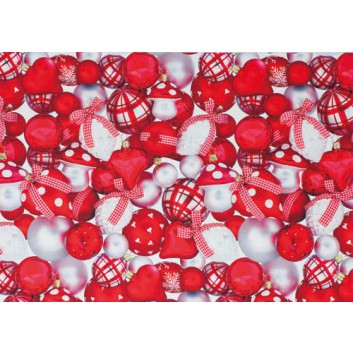  Weihnachts-Geschenkpapier, Großrolle; 50 cm x 250 m / 70 cm x 250 m; Weihnachts-Schmuck; rot; 2A5439; Geschenkpapier, gestrichen-glatt, 80g/qm 