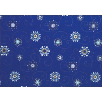  Weihnachts-Geschenkpapier, Großrolle; 50 cm x 250 m / 70 cm x 250 m; Weihnachts-Sterne; blau; 2A5452; Geschenkpapier, gestrichen-glatt, 80g/qm 