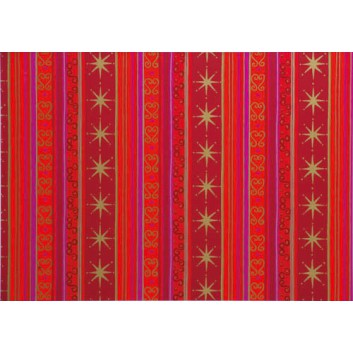  Weihnachts-Geschenkpapier, Großrolle; 50 cm x 250 m / 70 cm x 250 m; Weihnachts-Sterne und Symbole; rot; 2A5457 