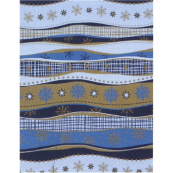  Weihnachts-Geschenkpapier, Großrolle; 50 cm x 250 m / 70 cm x 250 m; Weihnachts-Sterne und Streifen; blau; 3A5542 