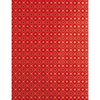  Weihnachts-Geschenkpapier, Großrolle; 50 cm x 250 m; Sternchen; rot; 4A5631; Geschenkpapier, gestrichen-glatt 80 g/qm 