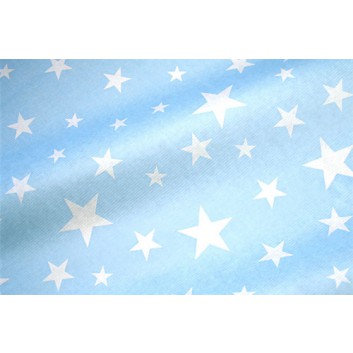  Weihnachts-Geschenkpapier, light; 50 cm /  75 cm; Stars United; hellblau-weiß; 65452; Kraftpapier weiß, enggerippt ca. 40 g/qm 