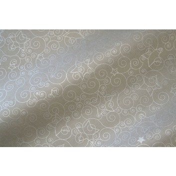  Weihnachts-Geschenkpapier, light; 50 cm /  75 cm; Christmas Ornaments; grau-silber; 67931; Kraftpapier weiß, enggerippt ca. 40 g/qm 