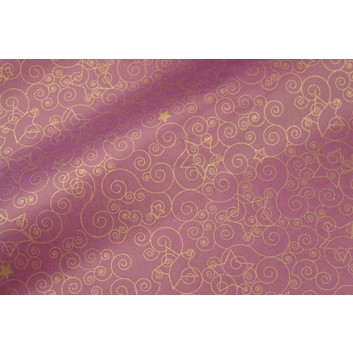  Weihnachts-Geschenkpapier, light; 50 cm /  75 cm; Christmas Ornaments; bordeaux-gold; 67932; Kraftpapier weiß, enggerippt ca. 40 g/qm 