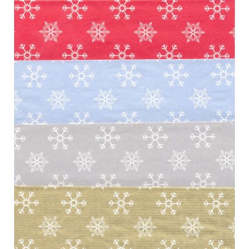  Weihnachts-Geschenkpapier, light; 50 cm / 75 cm; Ice: Eiskristalle; 4 Farbstellungen; 6684; Recyclingpapier, weiß, ca. 32g/qm 