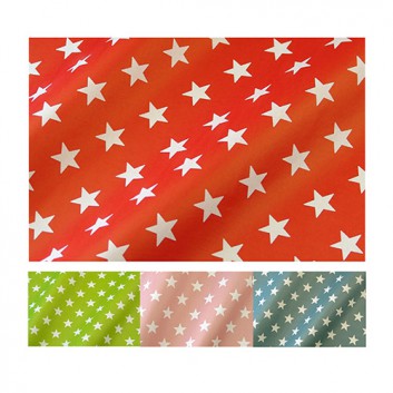  Weihnachts-Geschenkpapier, light; 50 cm / 75 cm; Estrella: Sterne; 4 Farbstellungen; 6897-; Recyclingpapier weiß, glatt ca. 35 g/m² 