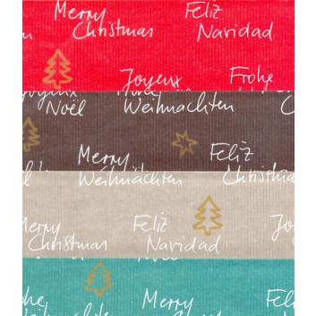  Weihnachts-Geschenkpapier, light; 75 cm Secare-Rolle; verschiedene Motive; ca.30-40 g/qm = ca. 300-350 lfm 