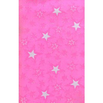  Weihnachts-Geschenkpapier, Großrolle; 50 cm x 250 m; Sterne; Silbersterne auf pink; 11771; Kraftpapier weiß, glatt 