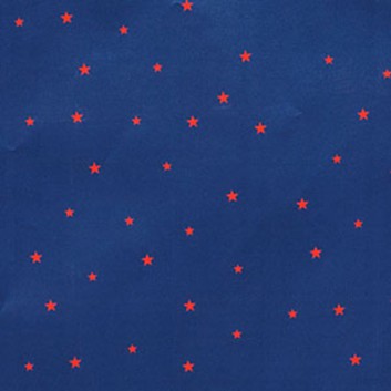  Weihnachts-Geschenkpapier, Großrolle; 50 cm x 250 m / 70 cm x 250 m; Mini-Stars; dunkelblau mit roten Sternchen; 118561; Geschenkpapier, glatt 