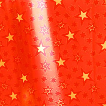  Weihnachts-Geschenkpapier, Großrolle; 50 cm x 250 m / 70 cm x 250 m; Sterne; gold auf rot; 84770; Geschenkpapier, gestrichen-glatt, 60g/qm 