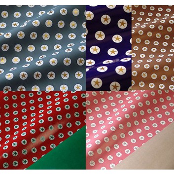  Weihnachts-Geschenkpapier, Großrolle; 50 cm x 250 m / 70 cm x 250 m; Sternchen im Kreis; verschiedene Farbstellungen; 11706.. 