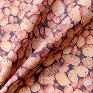  Weihnachts-Geschenkpapier, Großrolle; 50 cm / 70 cm x 250 m, Secare-Rolle; Fotomotiv: Nüsse; Brauntöne; 81490; Geschenkpapier, gestrichen-glatt 