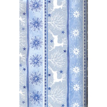  Weihnachts-Geschenkpapier, Großrolle; 50 cm x 250 m / 70 cm x 250 m; Hirsch; silber; 49734; Kraftpapier, gestrichen-glatt 