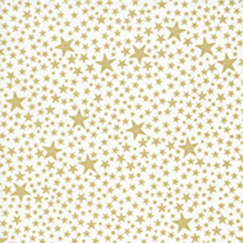  Paper + Design Weihnachts Dinner-Servietten; 40 x 40 cm; Starlets / Sterne; gold auf weiß; 720159; 1-lagig; 1/4-Falz (quadratisch); Airlaid 