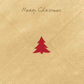  Duni Weihnachts-Servietten; 33 x 33 cm; Envelop; natur-rot; 173007; 3-lagig; 1/4 Falz (quadratisch); Zelltuch; 50 + 5 Stück 