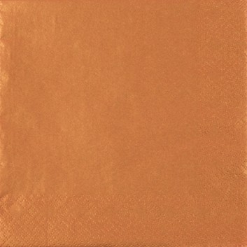  HomeFashion Servietten; 33 x 33 cm; uni; kupfer - Pearl-Effekt; 21L039; 3-lagig; 1/4 Falz (quadratisch); Zelltuch 