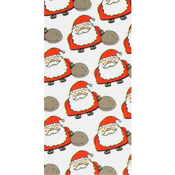  Braun & Company Weihnachts-Design-Taschentücher; Lieber Weihnachtsmann (viele Nikoläuse); 1038; 22 x 21 cm; 1/8 gefalzt auf 11 x 5,5 cm 