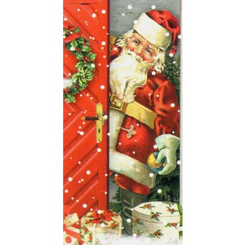  Braun & Company Weihnachts-Design-Taschentücher; Santa is welcome (Nikolaus, nostalgisch); 1045; 22 x 21 cm; 1/8 gefalzt auf 11 x 5,5 cm 