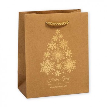  Exclusiv-Weihnachtstragetasche; 18 + 10 x 22 cm; Kristallbaum 