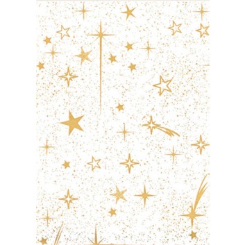 Weihnachts-Papier-Flachbeutel; 9,5 x 14 cm; Sternchen; weiß; Präsentpapier 