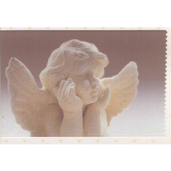  SWS Weihnachts-Tischband; 100 mm x 15 m; Fotomotiv: Angel = Engel; gold-silber; ohne Draht; Satinband 