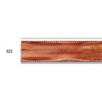  Präsent Geschenkband mit Drahtkante - Preishit; 15 mm x 20 m; Devon: Standard-Metallic, uni; kupfer; # 142 15 20-623; Metallicband; mit Drahtkante 