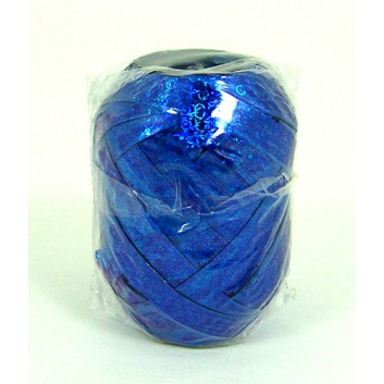  Poly-Ringelband-Ei; 7 mm x 10 m; Hologramm: uni; blau_01; Polyband/Kräuselband 