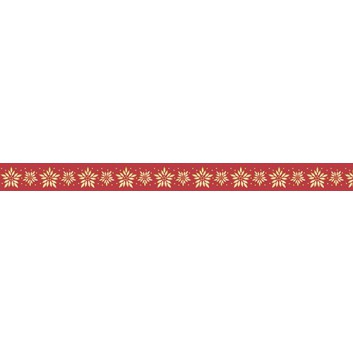  Ursus Weihnachts-Klebeband; 15 mm x 10 m; Sterne; rot-gold-creme; lösungsmittelfrei und säurefrei; 5905 00 185; Reispapier 
