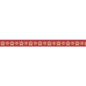  Ursus Weihnachts-Klebeband; 15 mm x 10 m; Sterne; rot-gold-creme; lösungsmittelfrei und säurefrei; 5905 00 185; Reispapier 