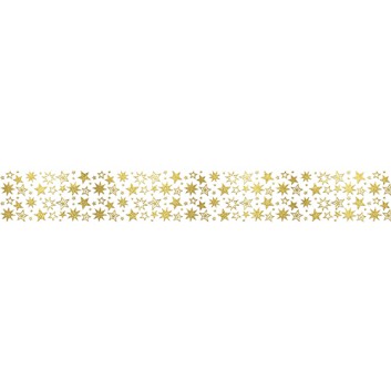  Ursus Klebeband / Masking tape; 30 mm x 10 m; Sterne; gold-metallic auf weiß; lösungsmittelfrei und säurefrei; 5899 00 06; Papier, folienveredelt 