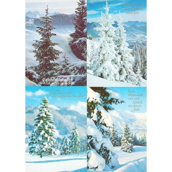  Weihnachts-Postkarten 50-Pack; Landschaften 