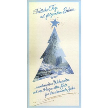  Horn Weihnachtskarte; 95 x 190 mm; 22-H1799; Hochformat 