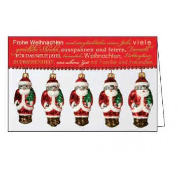  Skorpion Weihnachtskarte; 115 x 175 mm; Nikolauskette; 22-3621; Querformat; rot 