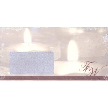 Sigel Fensterkuverts DL mit Weihnachtsmotiv; DIN lang; Star Candle; DU149; Spezialpapier, gummiert - mit Fenster; 90 g/qm 
