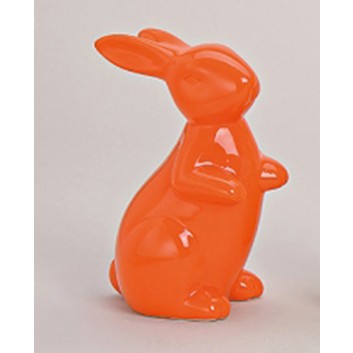  Deko-Hase, Keramik; orange; ca. 10 x 8 x 15 cm 