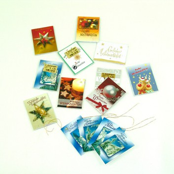  Weihnachts-Anhänger/-Postkarten; sortierte Formate; sortierte Motive; Abbildung beispielhaft; Packungsinhalt: 3 oder 4 Stück; ohne Kuvert 