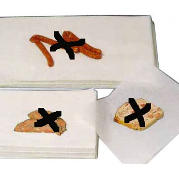  Pergament-Ersatz - Sonderposten; 25 x 37 cm; uni, unbedruckt; weiß; ca. 50 g/qm; fettdicht und naßfest; Pergamentersatz 