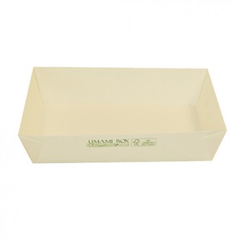  Snackbox-Tray R,Rechteck weiß; R: Boden: 195x125x48 /oben: 219x150mm; Umami; weiß; Zellulose; ArtNr.: 63765 / KatNr.: 3535863765 