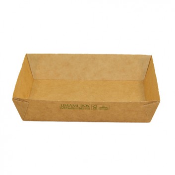  Snackbox-Tray R,Rechteck braun; R: Boden: 195x125x48 /oben: 219x150mm; Umami; braun; Zellulose; ArtNr.: 63766 / KatNr.: 3535863766 