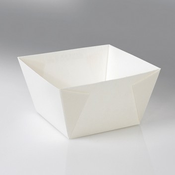  Snackbox-Tray L+ (hoch) weiß; L+: Boden: 130x130 x 100/oben: 177x177mm; Umami; weiß; Zellulose; ArtNr.: 63767 / KatNr.: 3535863767 